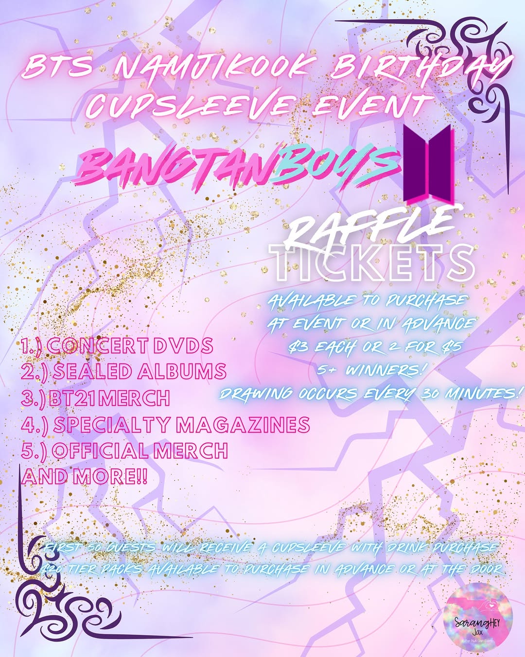 BTS NAMJIKOOK BIRTHDAY CUPSLEEVE EVENT - Image 1