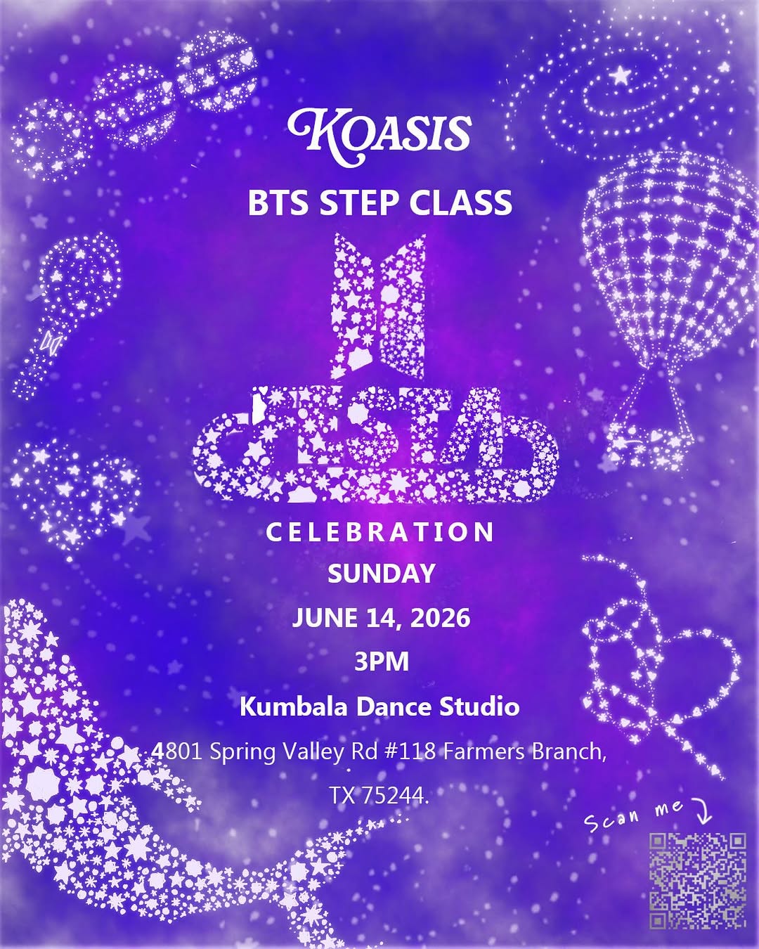 BTS STEP CLASS – Farmers Branch, June 14, 2026 | K-Pop Tracker