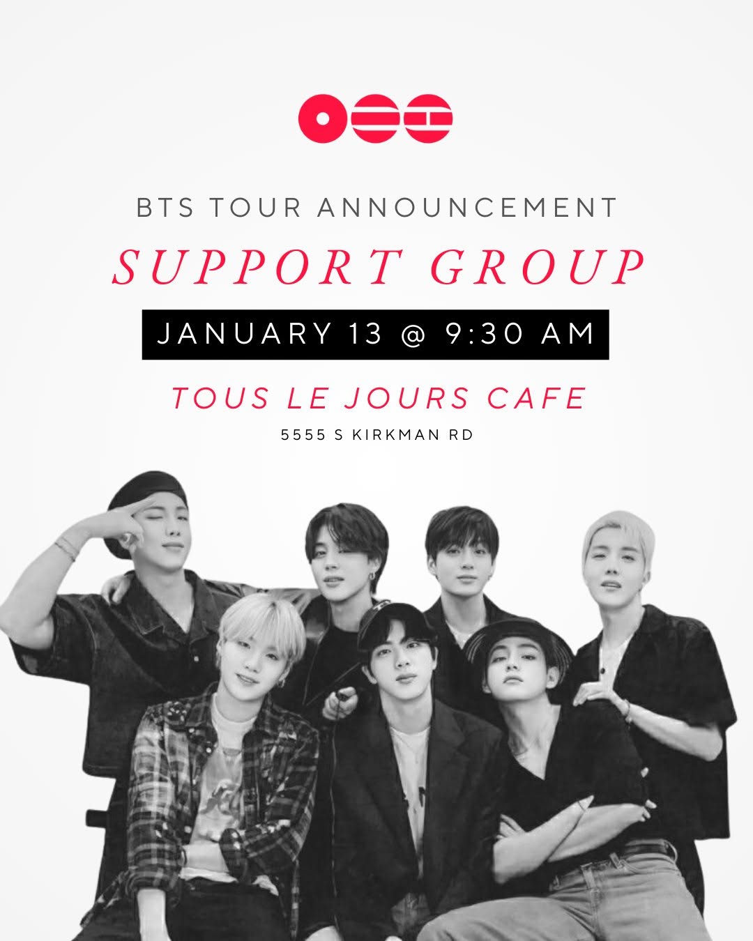 BTS TOUR ANNOUNCEMENT SUPPORT GROUP