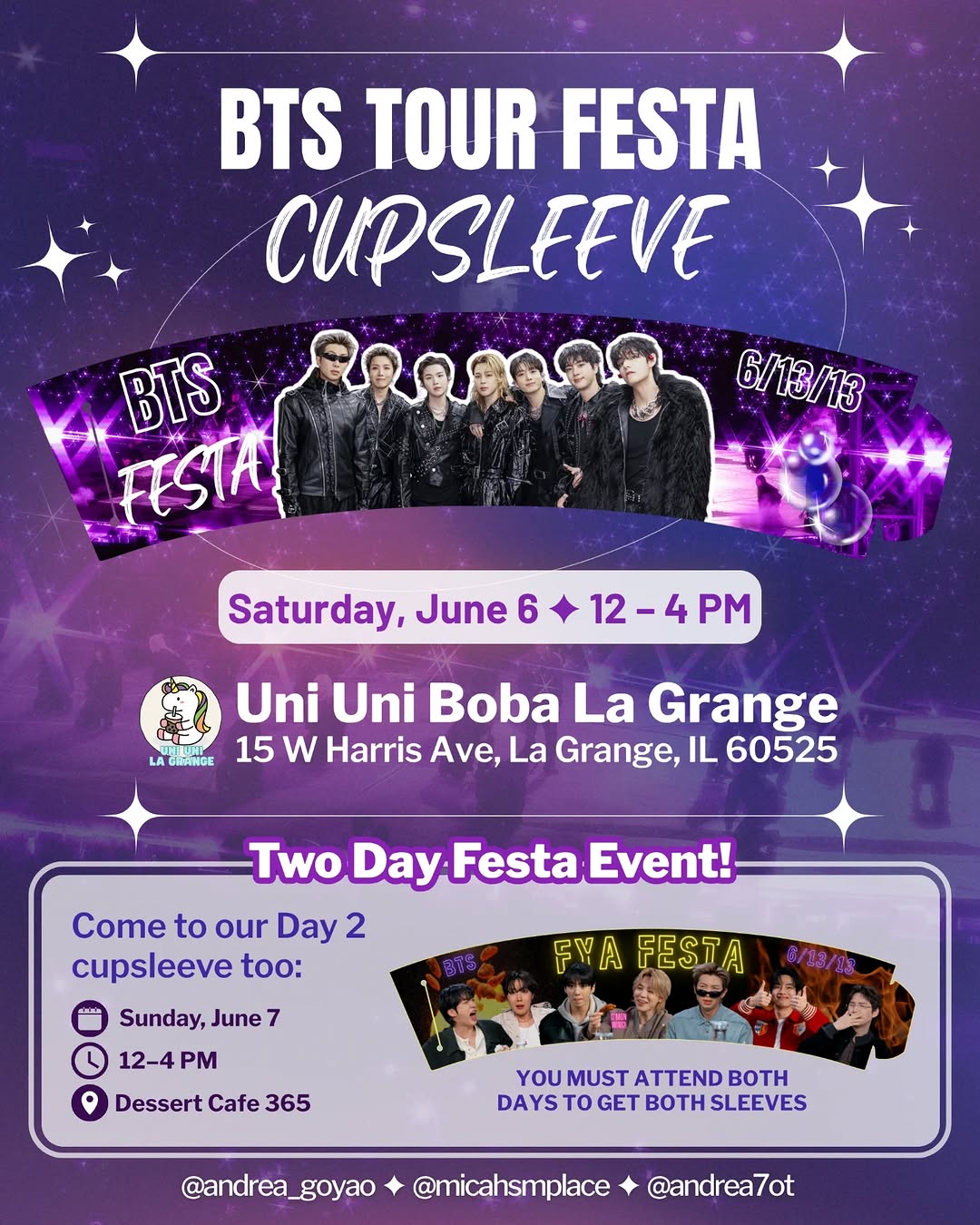 BTS Tour Festa Cupsleeve event DAY 1 – La Grange, June 6, 2026 | K-Pop ...