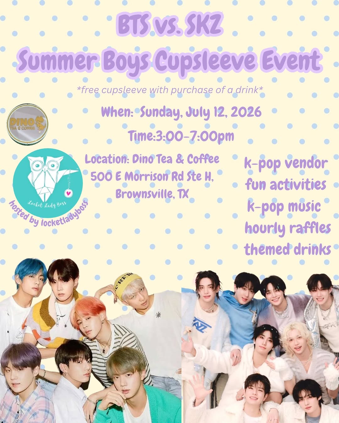 BTS会報 BTS VS. SKZ SUMMER BOYS CUPSLEEVE EVENT – Brownsville, July 12