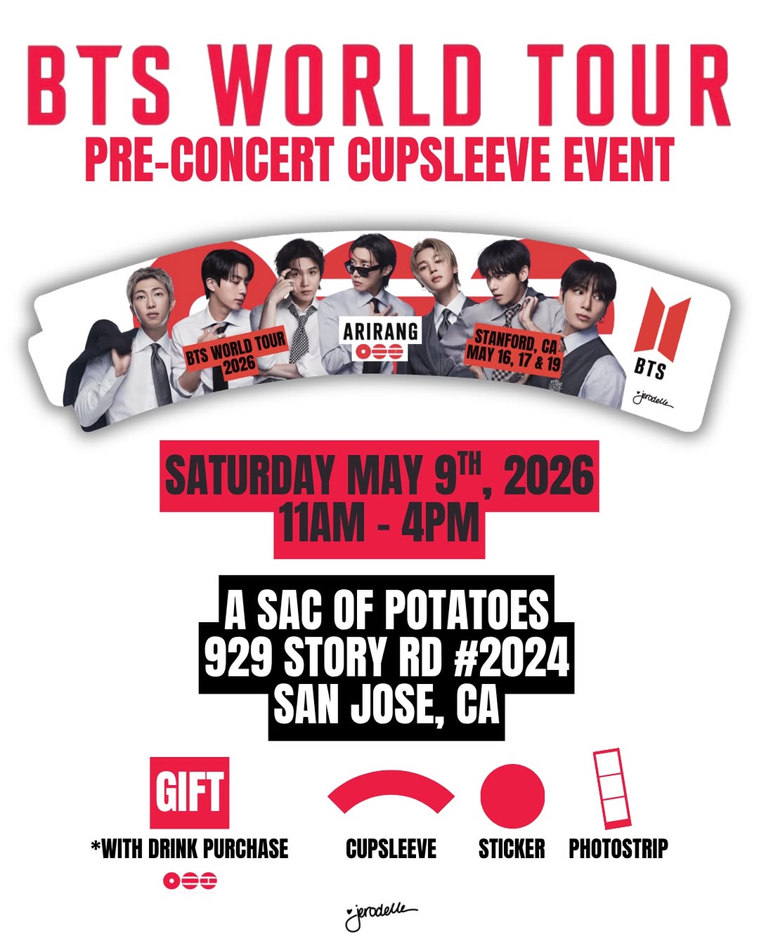 BTS WORLD TOUR 2026 Pre-Concert Cupsleeve Event