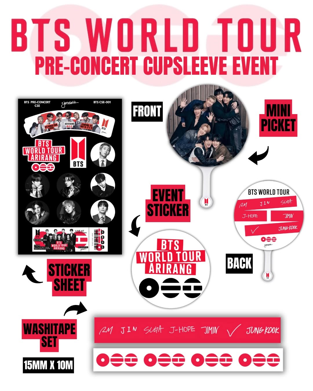 BTS WORLD TOUR 2026 Pre-Concert Cupsleeve Event – San Jose, May 9