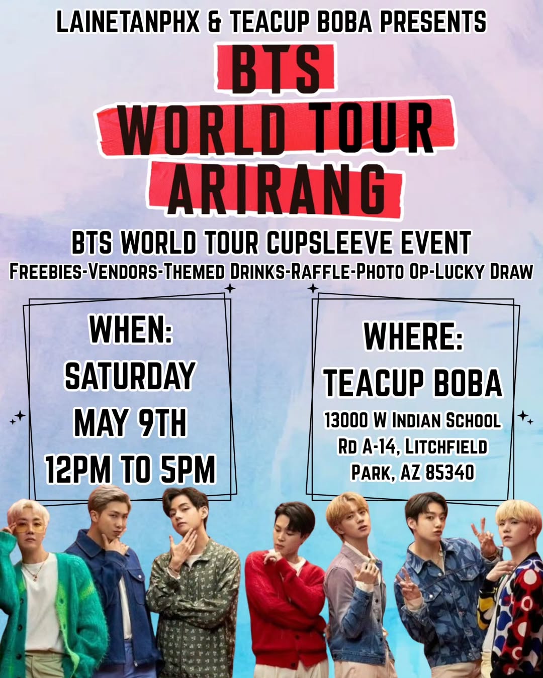 BTS World Tour celebration cupsleeve event