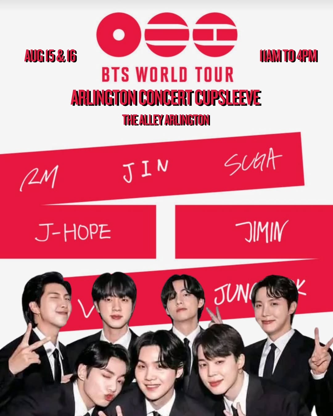BTS World Tour Concert Cupsleeve
