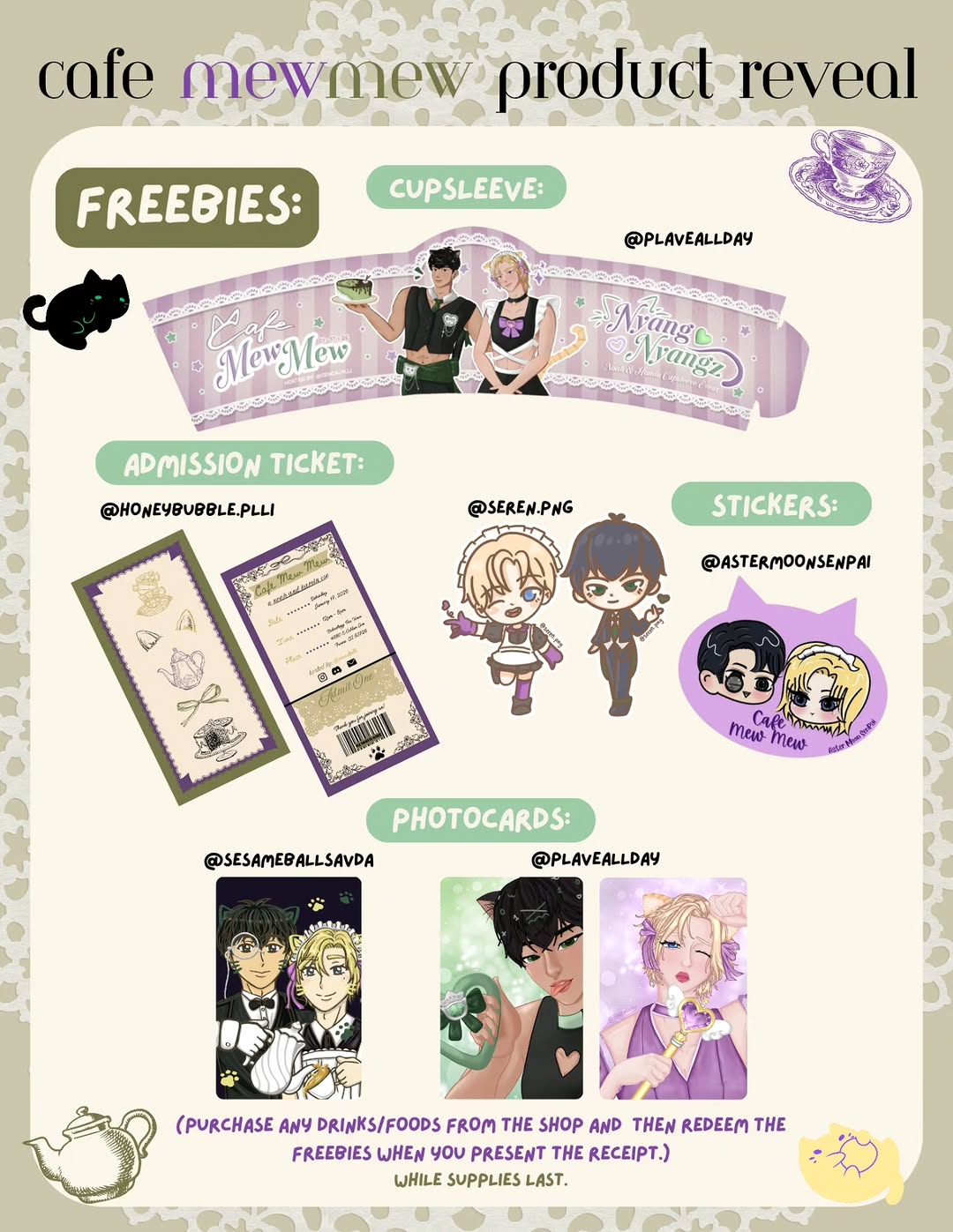 Cafe MewMew Cupsleeve Event - Image 2