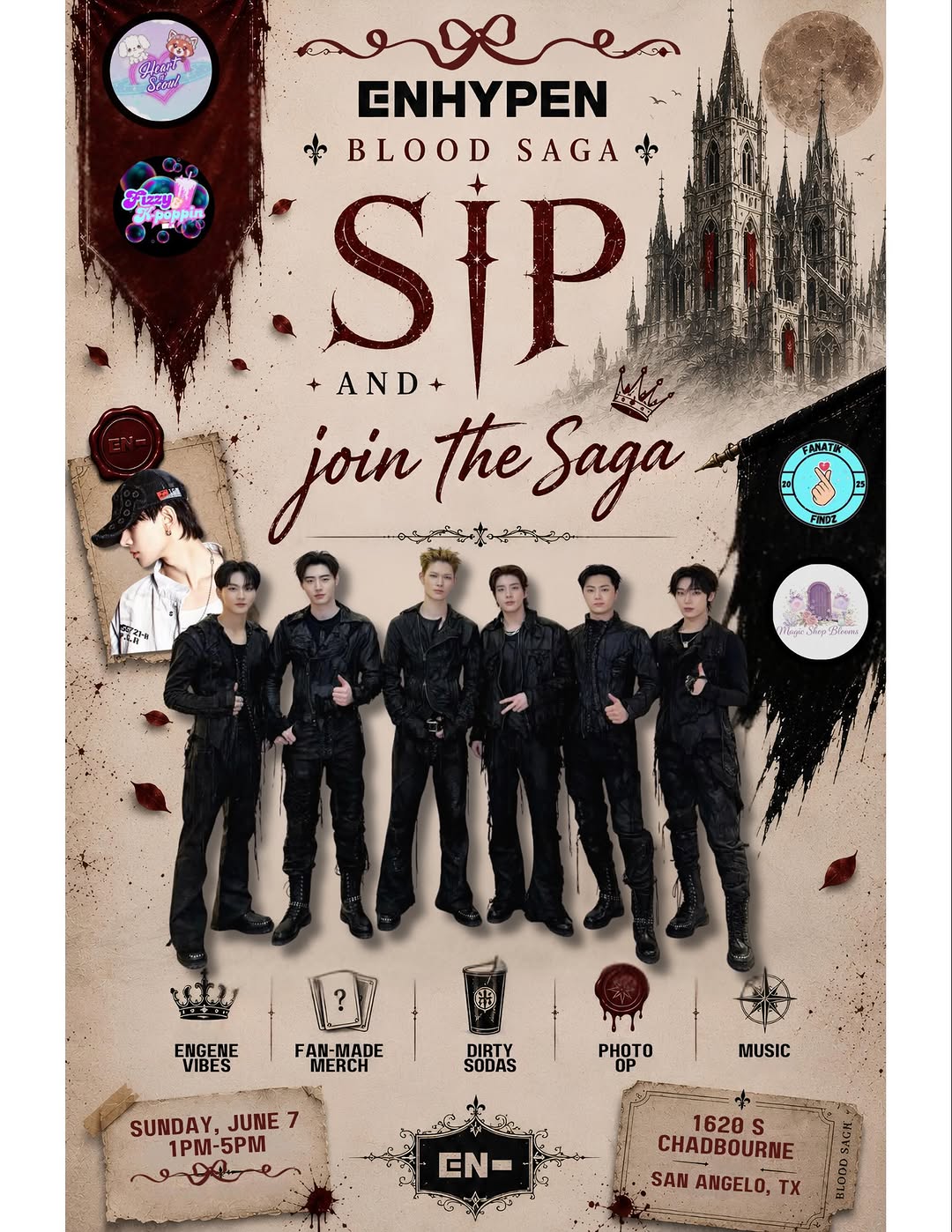 ENHYPEN Blood Saga Fan Event – San Angelo, June 7, 2026 | K-Pop