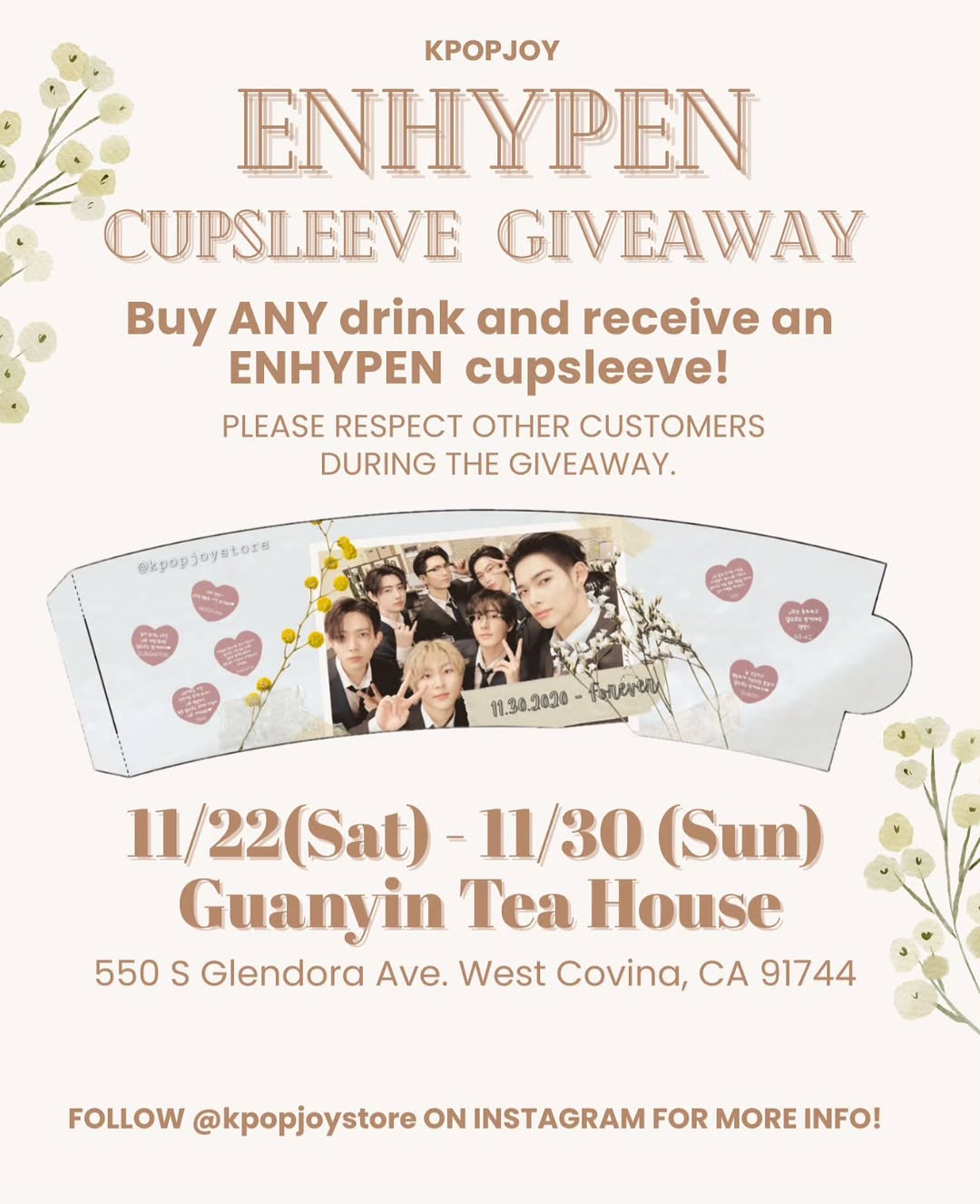 ENHYPEN CUPSLEEVE GIVEAWAY - Image 1