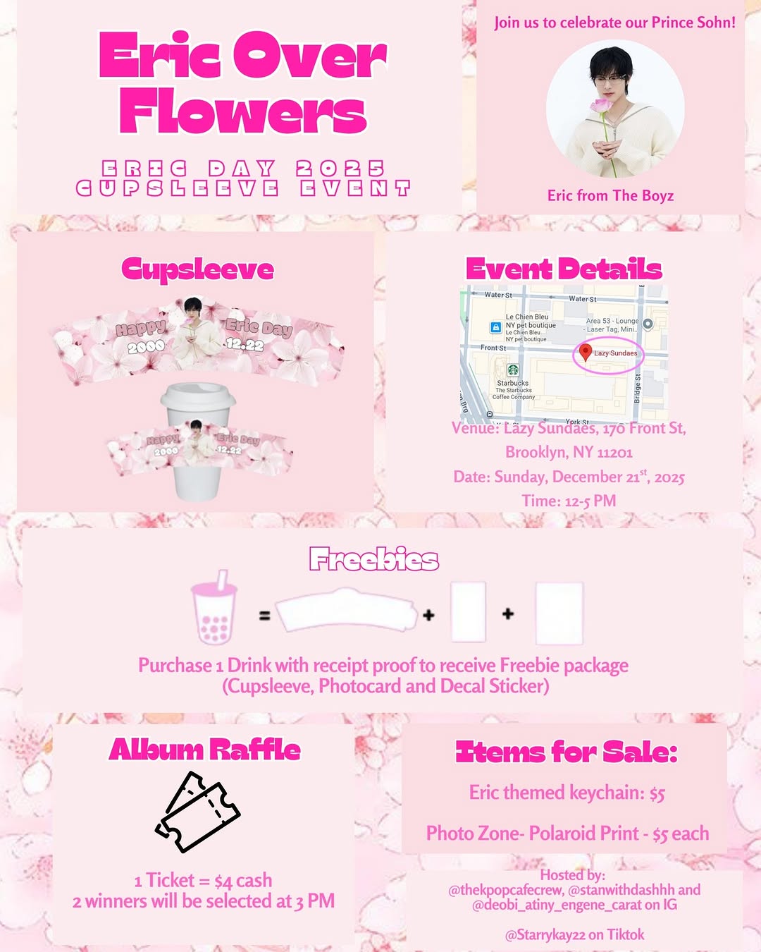 Eric Over Flowers Cupsleeve Event