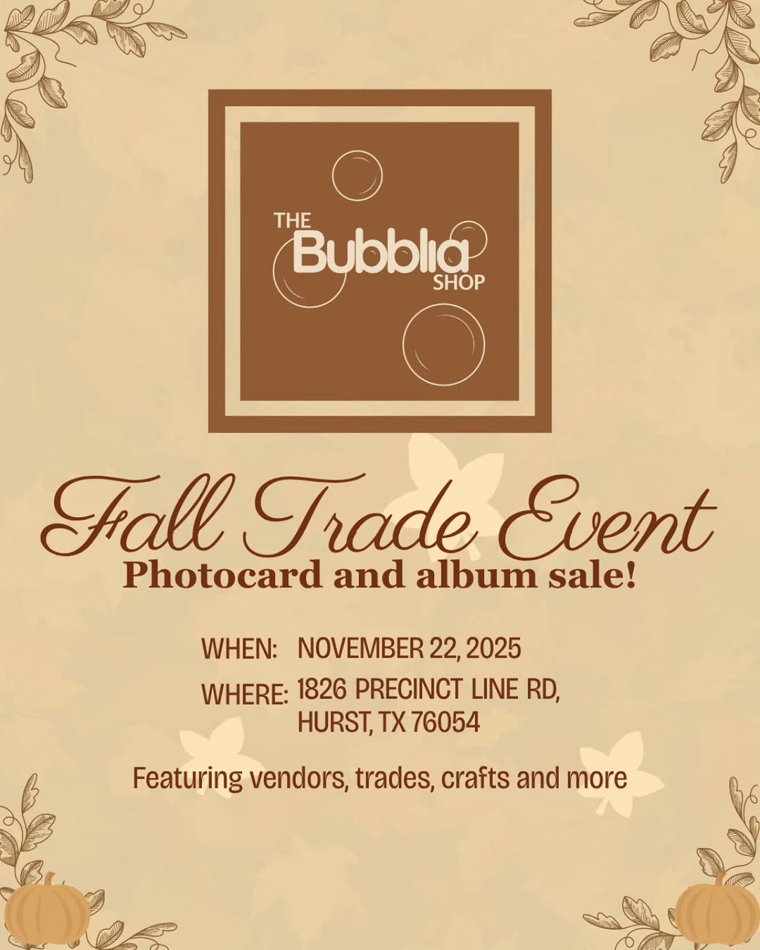 Fall Trade Event Photocard & Album Sale - Image 1