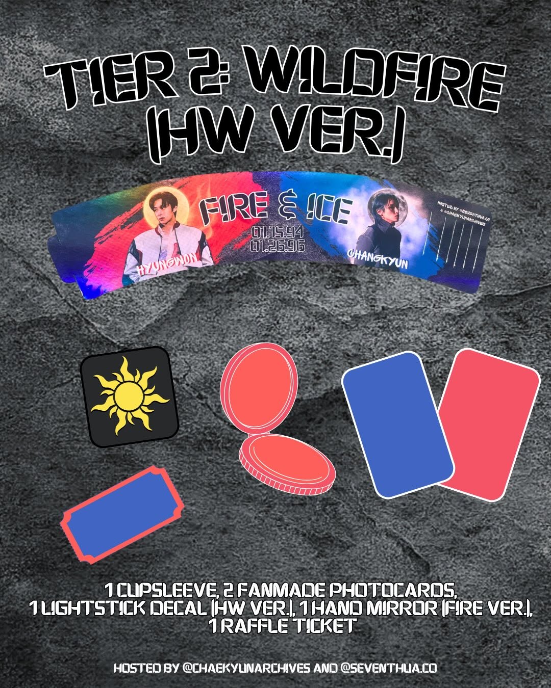Fire and Ice Hyungwon and Changkyun BDAY Cupsleeve - Image 2