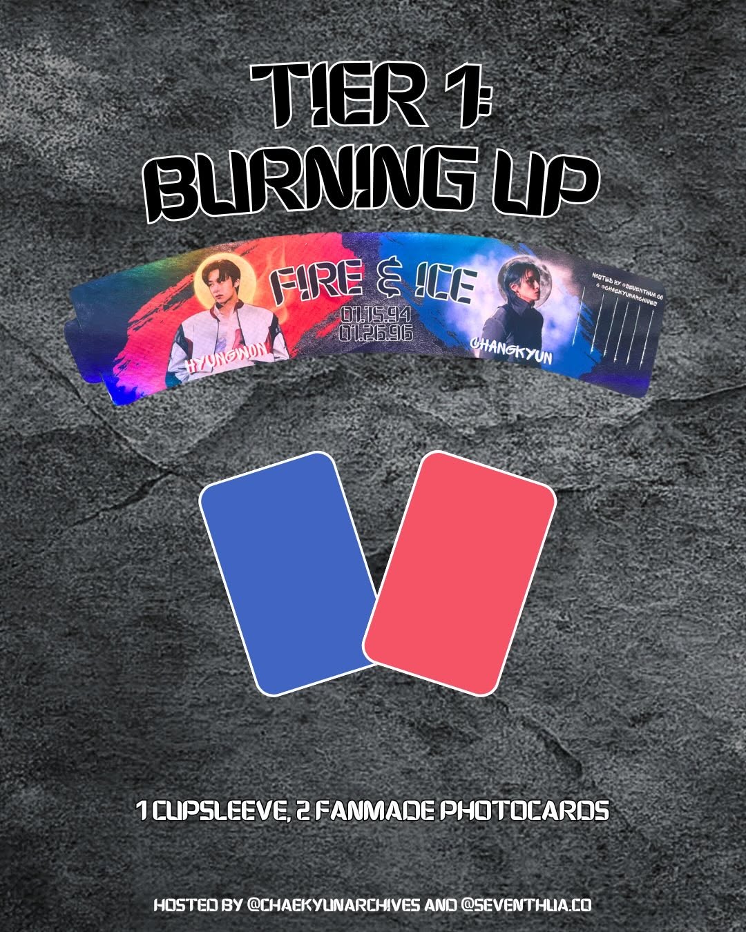 Fire and Ice Hyungwon and Changkyun BDAY Cupsleeve - Image 3