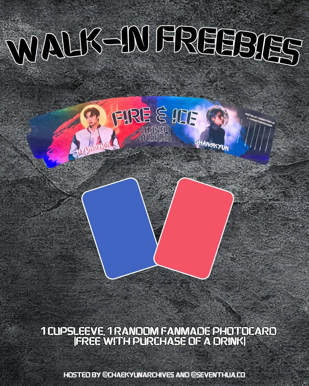 Fire and Ice Hyungwon and Changkyun BDAY Cupsleeve - Image 5