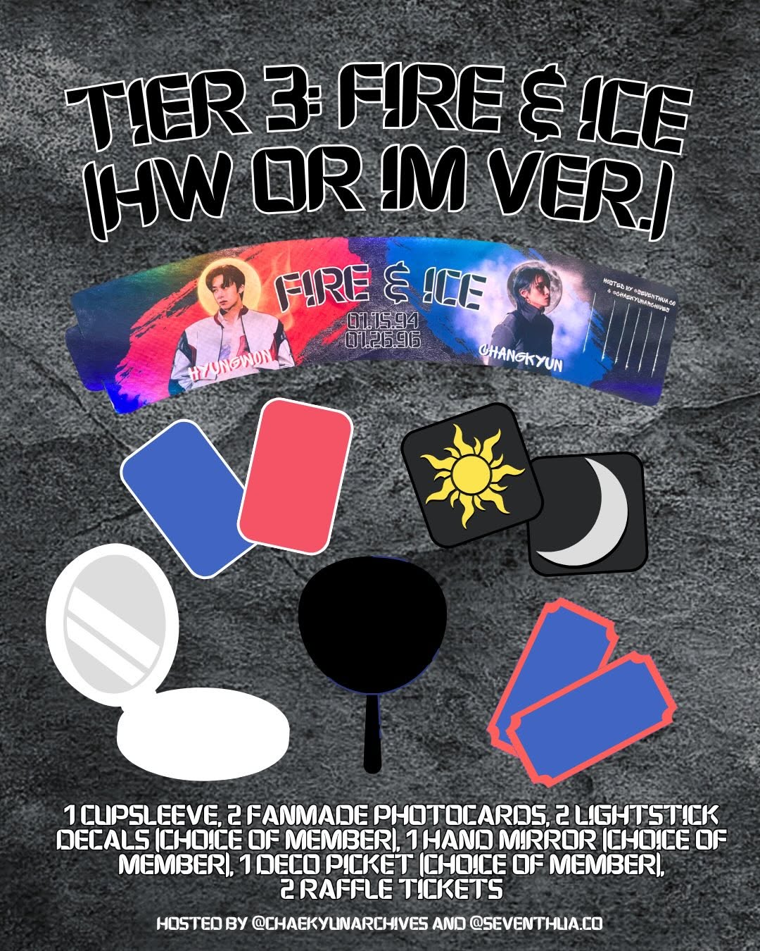 Fire and Ice Hyungwon and Changkyun BDAY Cupsleeve - Image 6