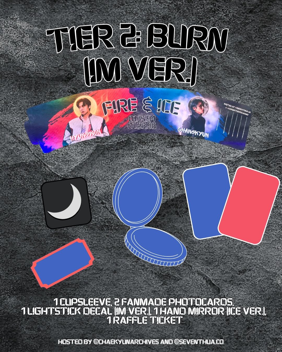 Fire and Ice Hyungwon and Changkyun BDAY Cupsleeve - Image 7