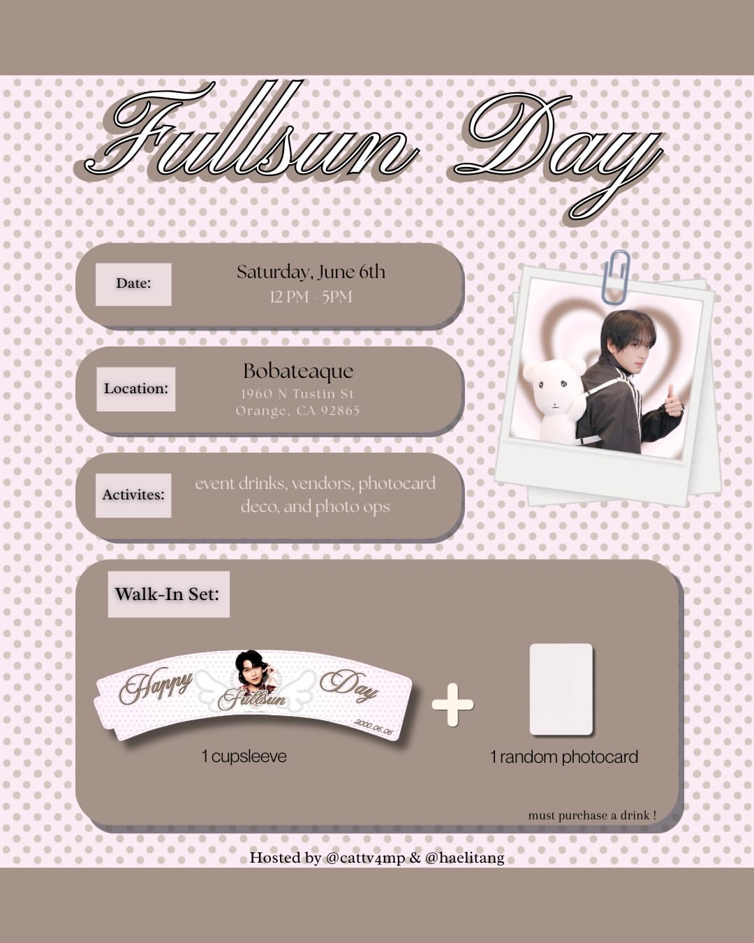 FULL-SUN DAY: Haechan Birthday Cupsleeve - Image 3