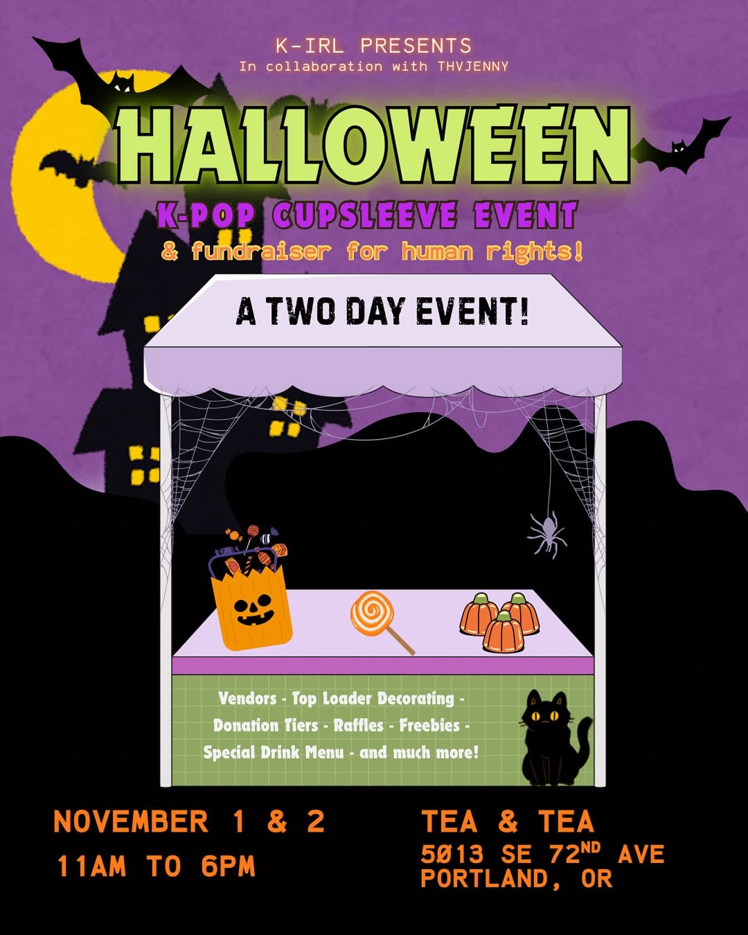 Halloween K-Pop Cupsleeve Event and fundraiser for Human Rights