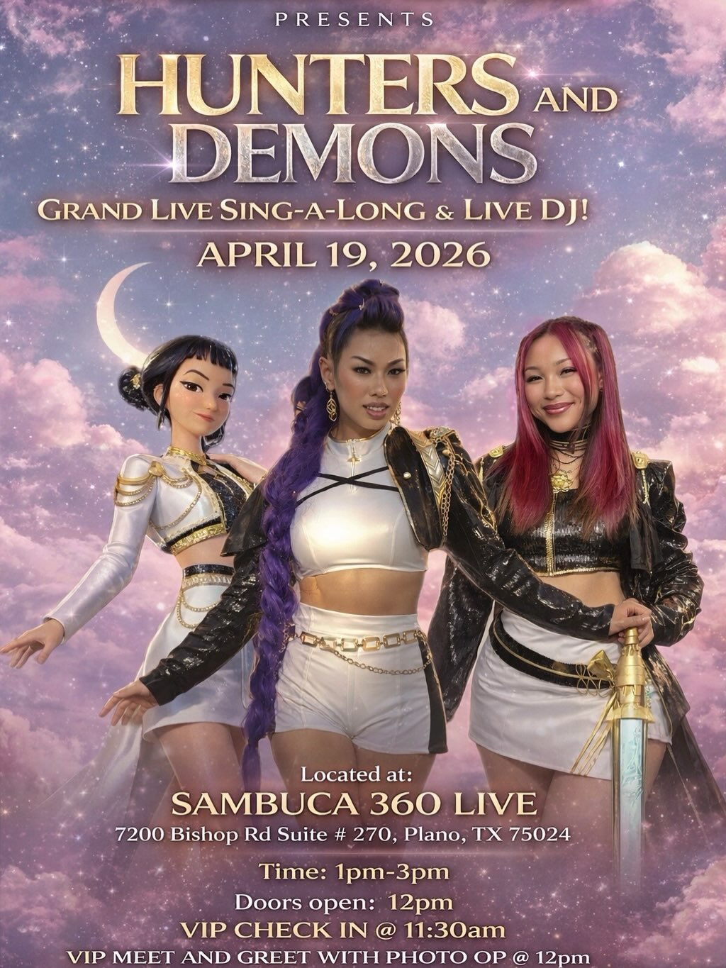 Hunters and Demons Grand Live Sing-A-Long & Live DJ!