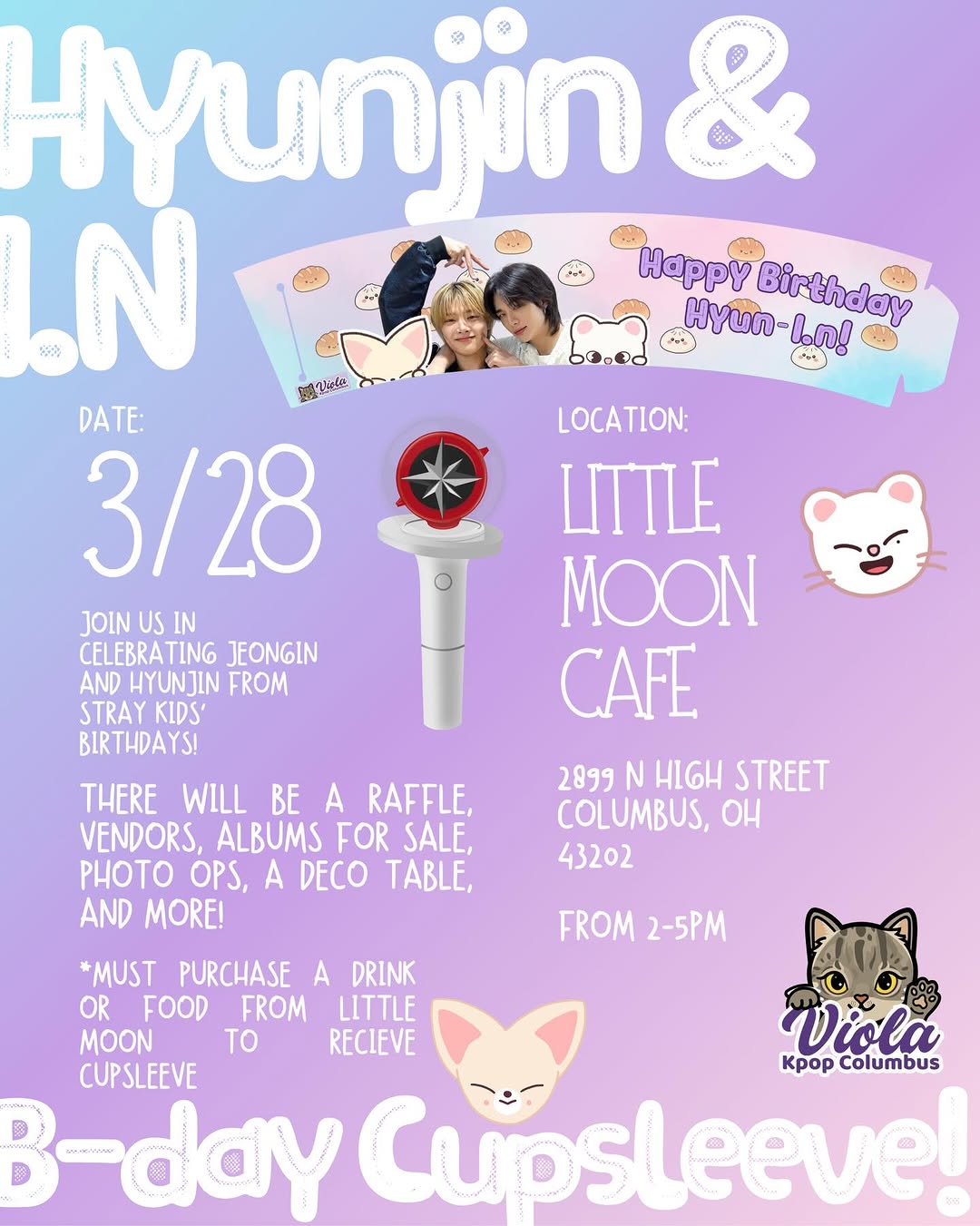 Hyunjin and I.N. Birthday Cupsleeve