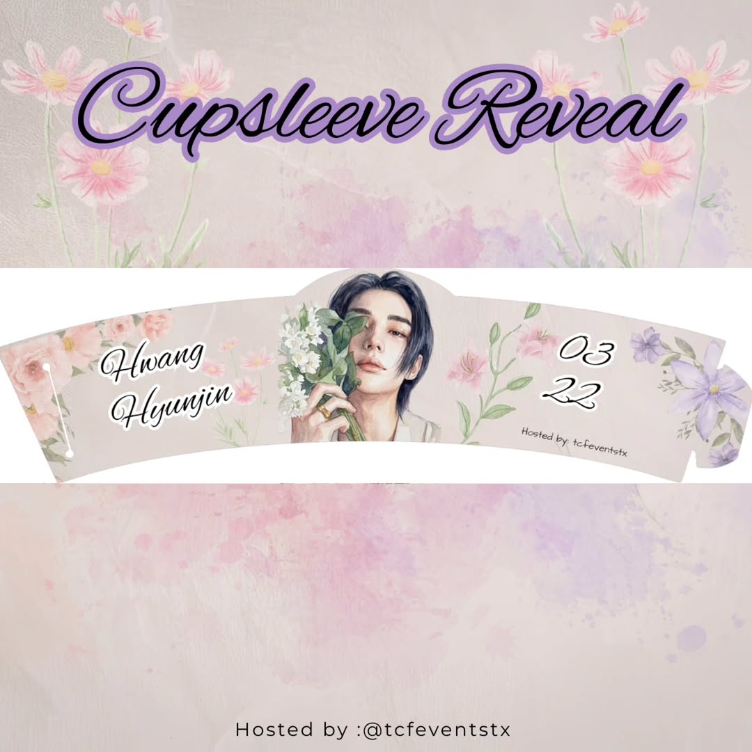 Hyunjin Over Flowers - A Birthday Cupsleeve - Image 4