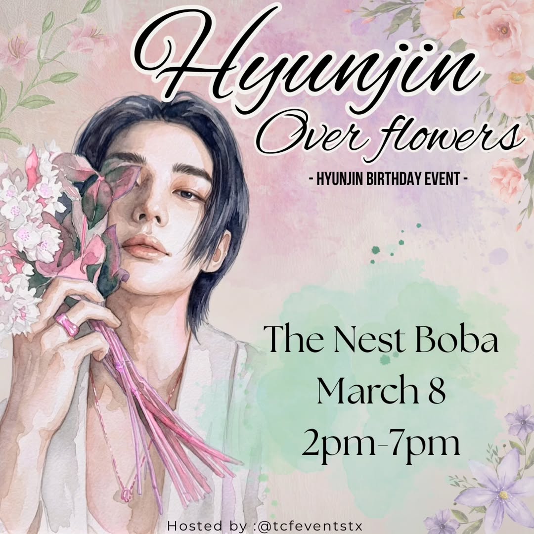 Hyunjin Over Flowers - A Birthday Cupsleeve