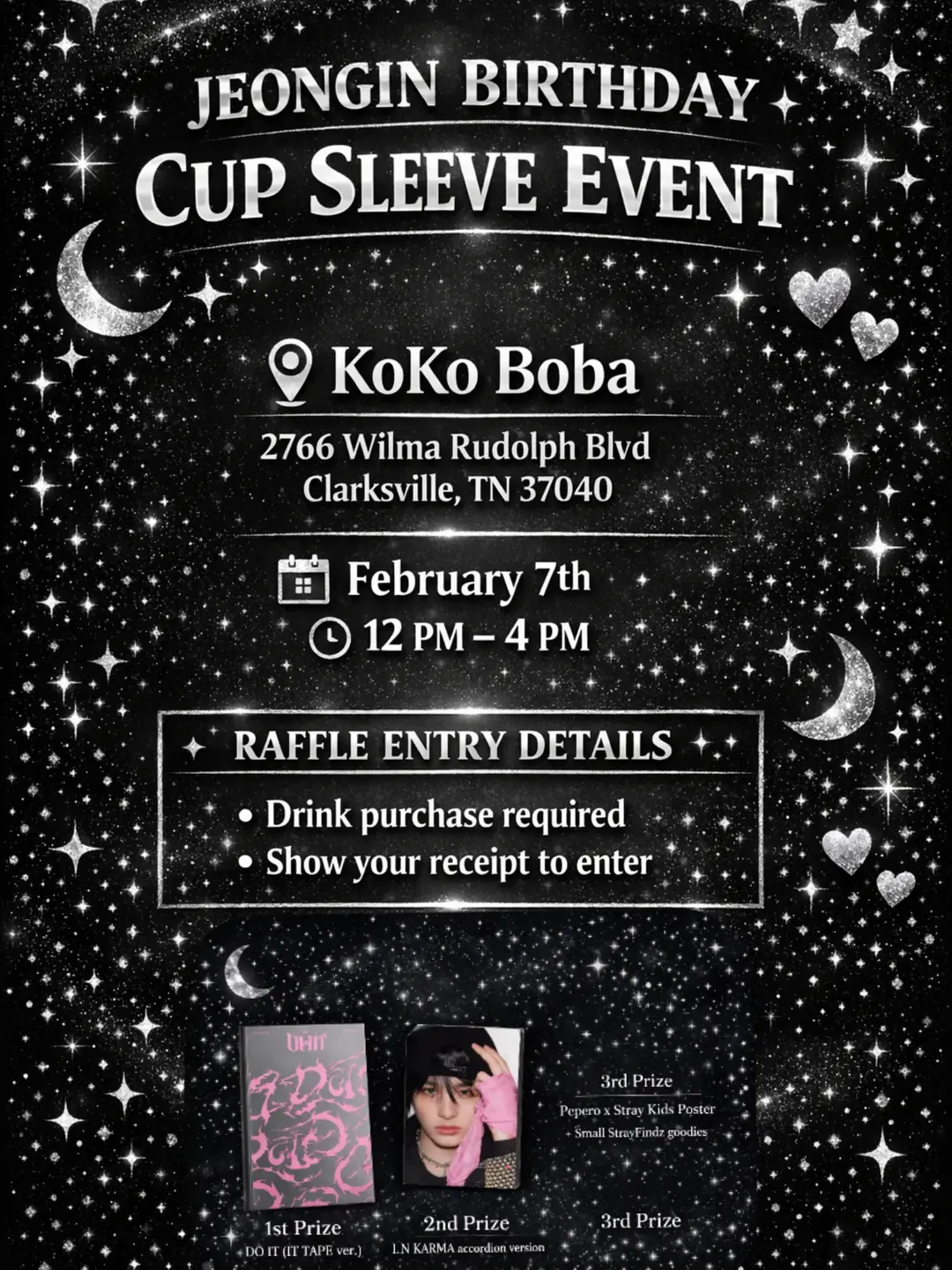 Jeongin Birthday Cup Sleeve Event