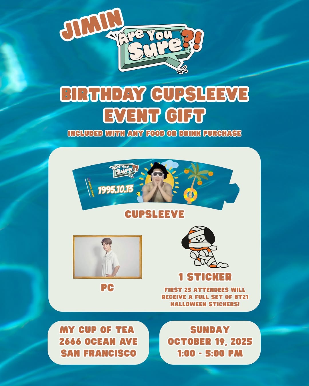 Jimin Birthday AYS Cupsleeve Event - Image 1