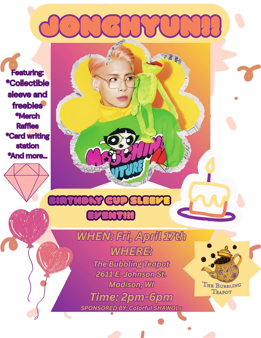 Jonghyun Birthday Cup Sleeve