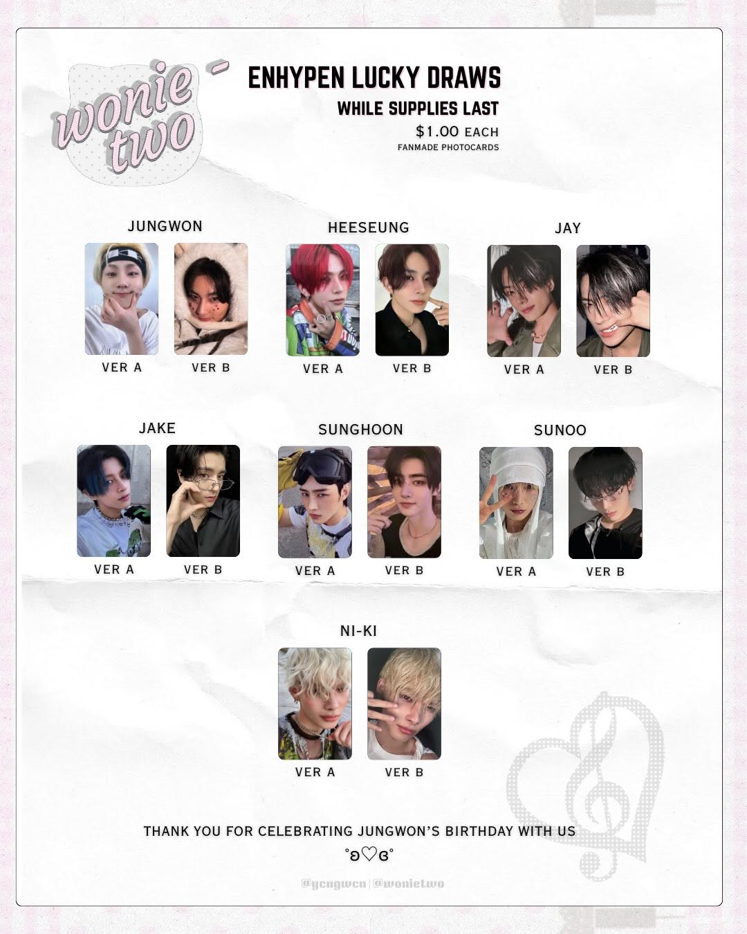 Jungwon's 22nd Birthday Cupsleeve Event - Image 4