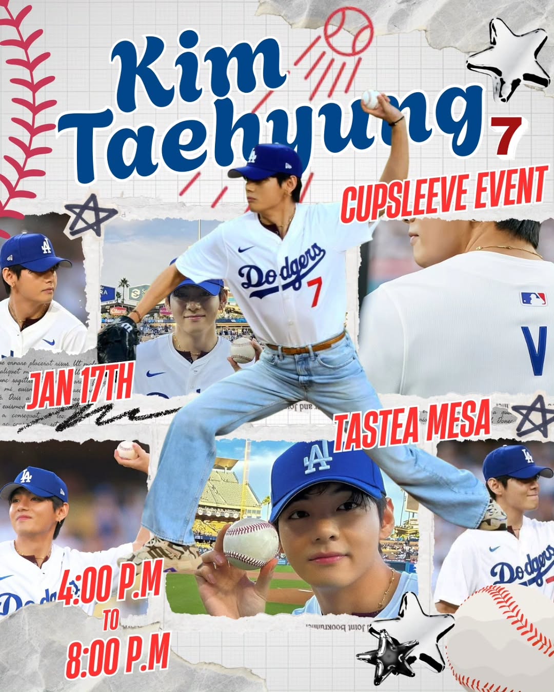 KIM TAEHYUNG X DODGERS CUPSLEEVE EVENT
