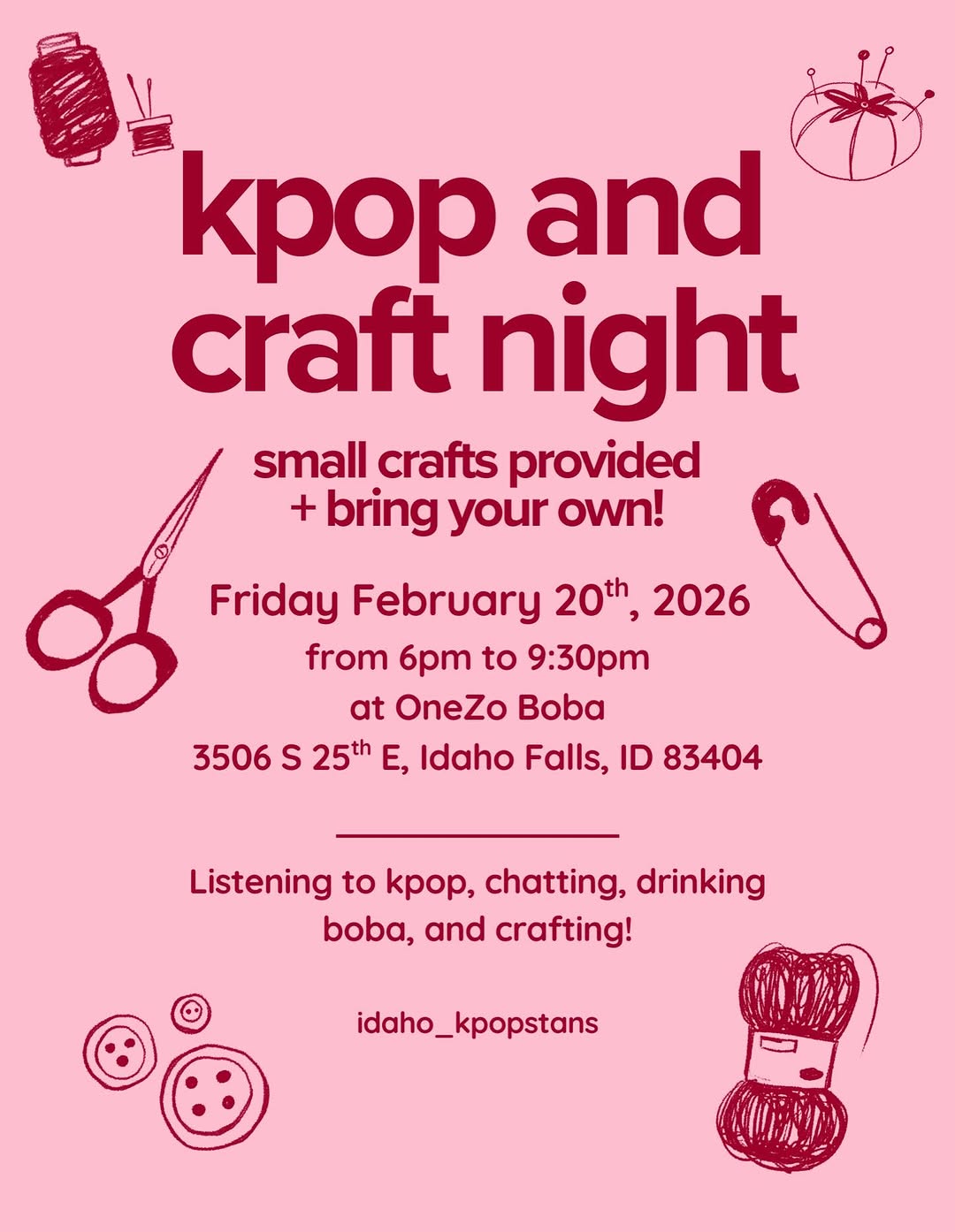 kpop and craft night