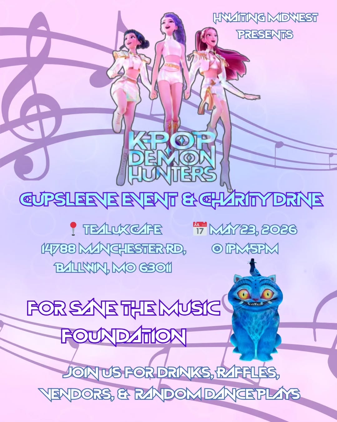 K-Pop Demon Hunters themed cupsleeve event