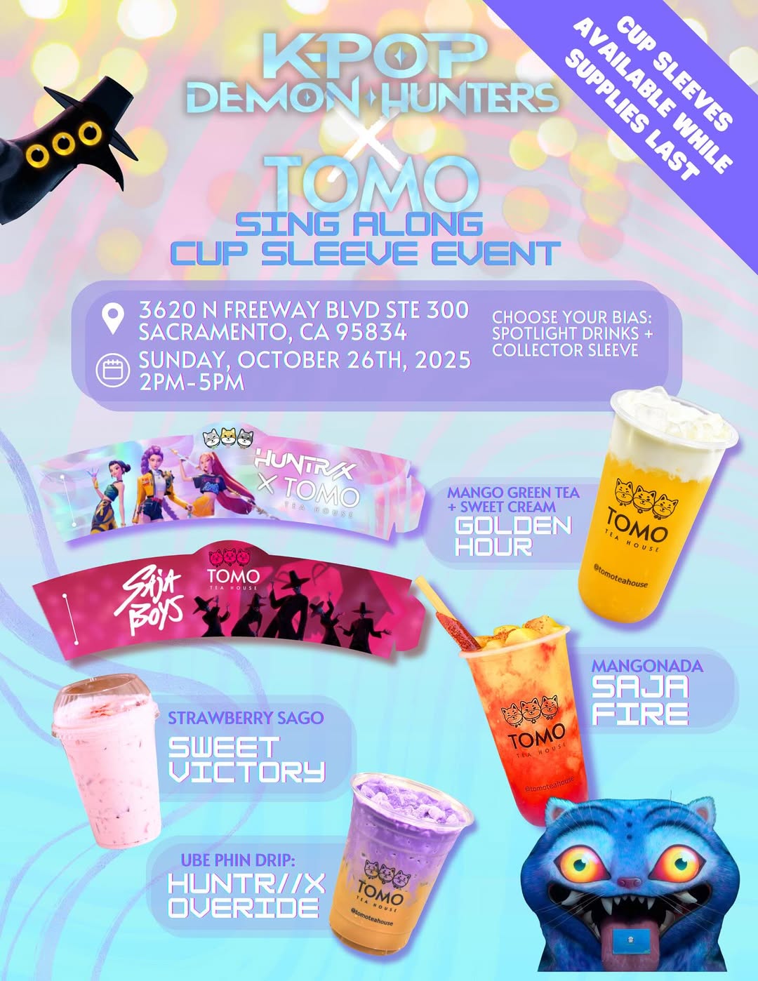 K-Pop Demon Hunters x TOMO Sing-Along + Cup Sleeve Day - Image 1
