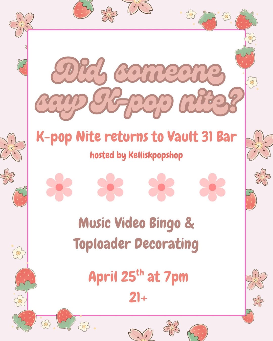 K-POP Nite Returns to Vault 31 Bar