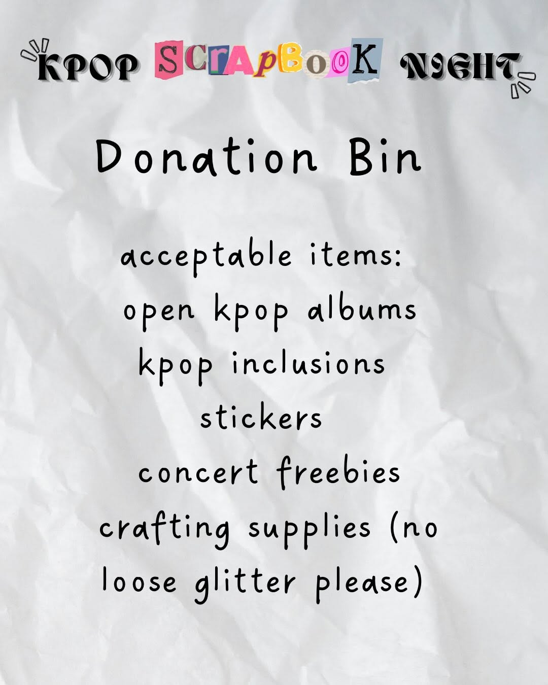 Kpop Scrapbook Night - Image 3