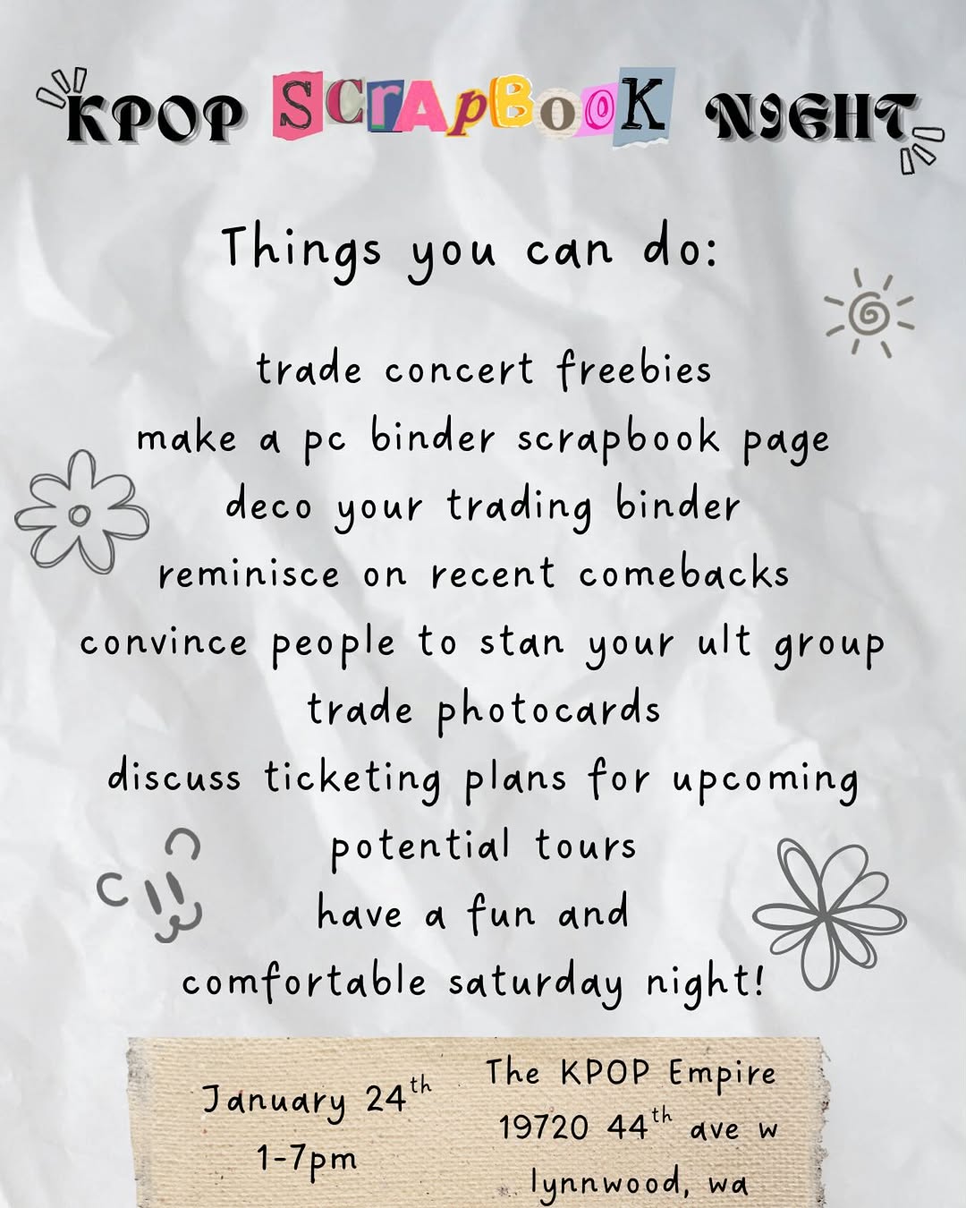 Kpop Scrapbook Night - Image 4