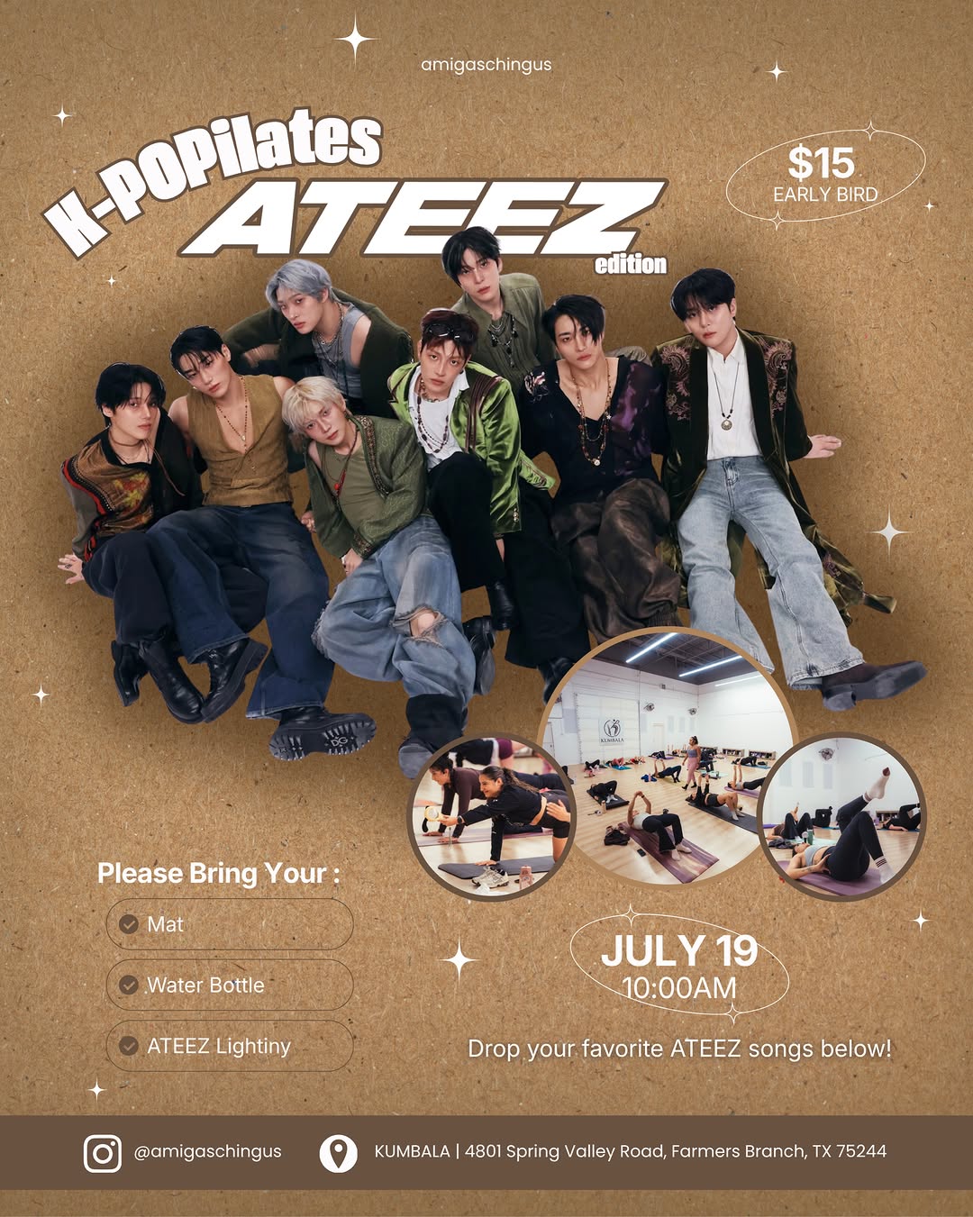K-Popilates ATEEZ – Farmers Branch, July 19, 2026 | K-Pop Tracker
