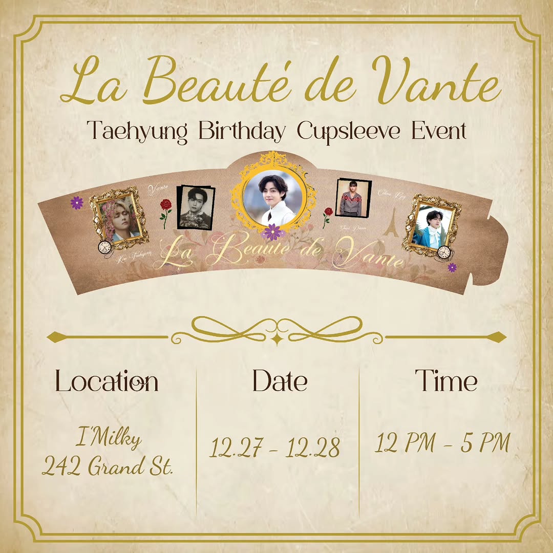 La Beauté de Vante | Taehyung Cupsleeve Event