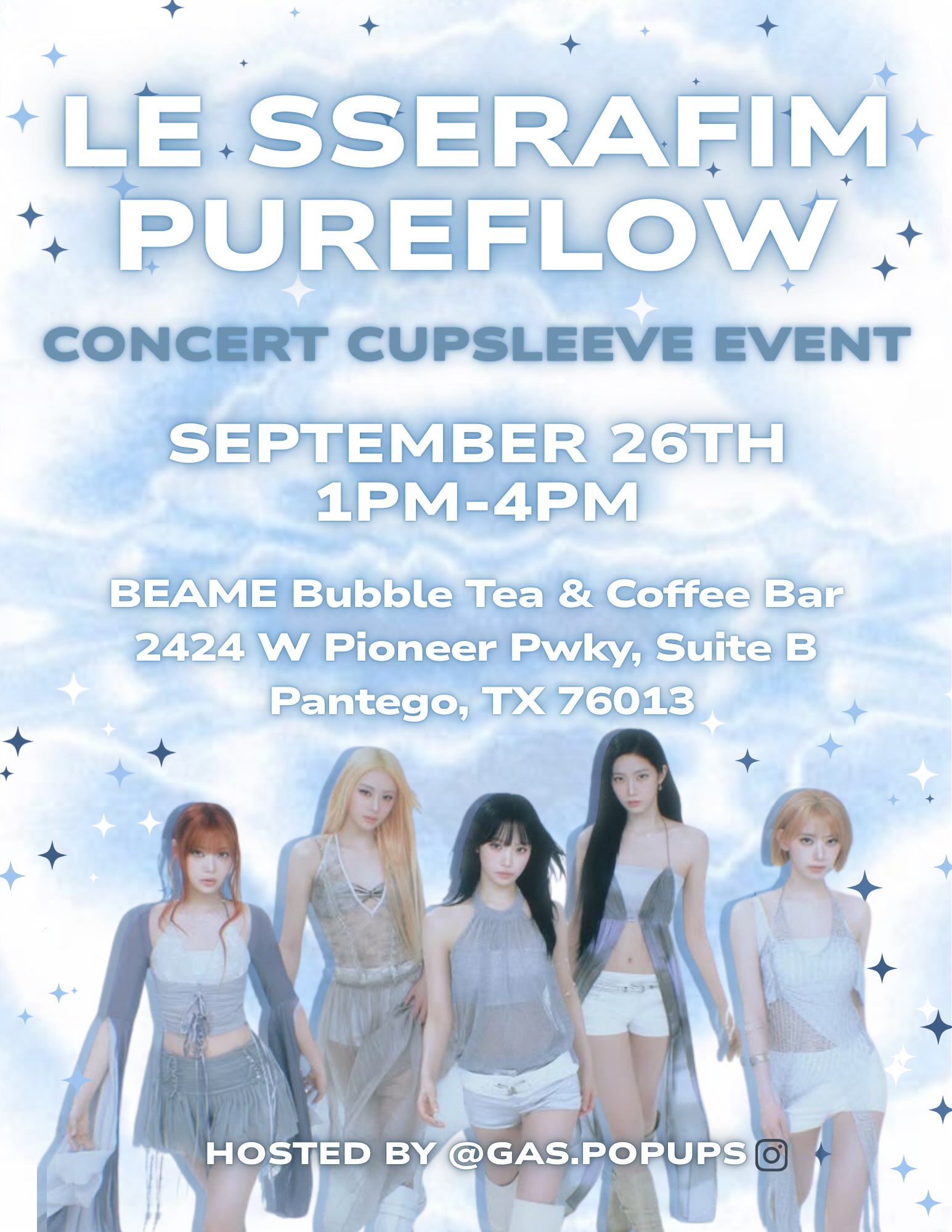 LE SSERAFIM PUREFLOW CONCERT CUPSLEEVE EVENT – Pantego, September