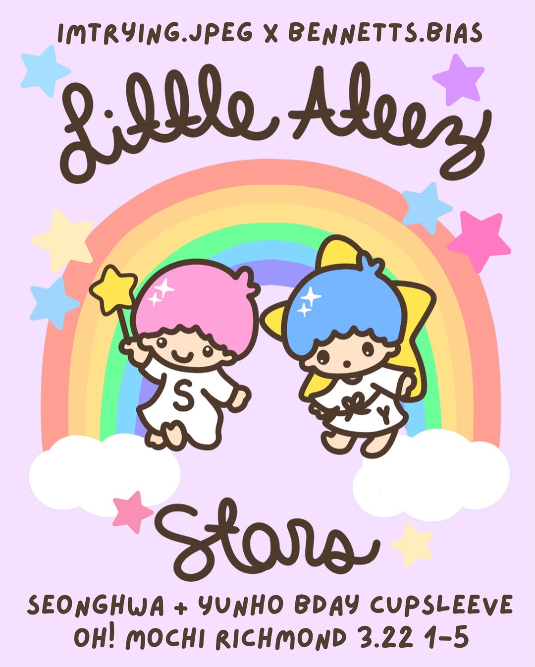 Little Ateez Stars: Seonghwa + Yunho Bday Cupsleeve