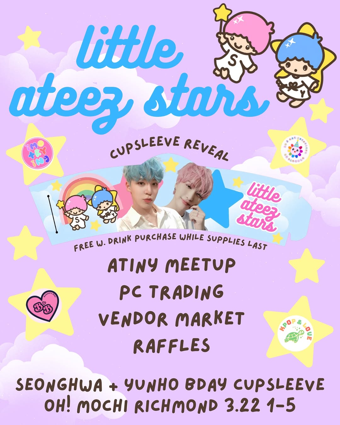 Little Ateez Stars: Seonghwa + Yunho Bday Cupsleeve - Image 4