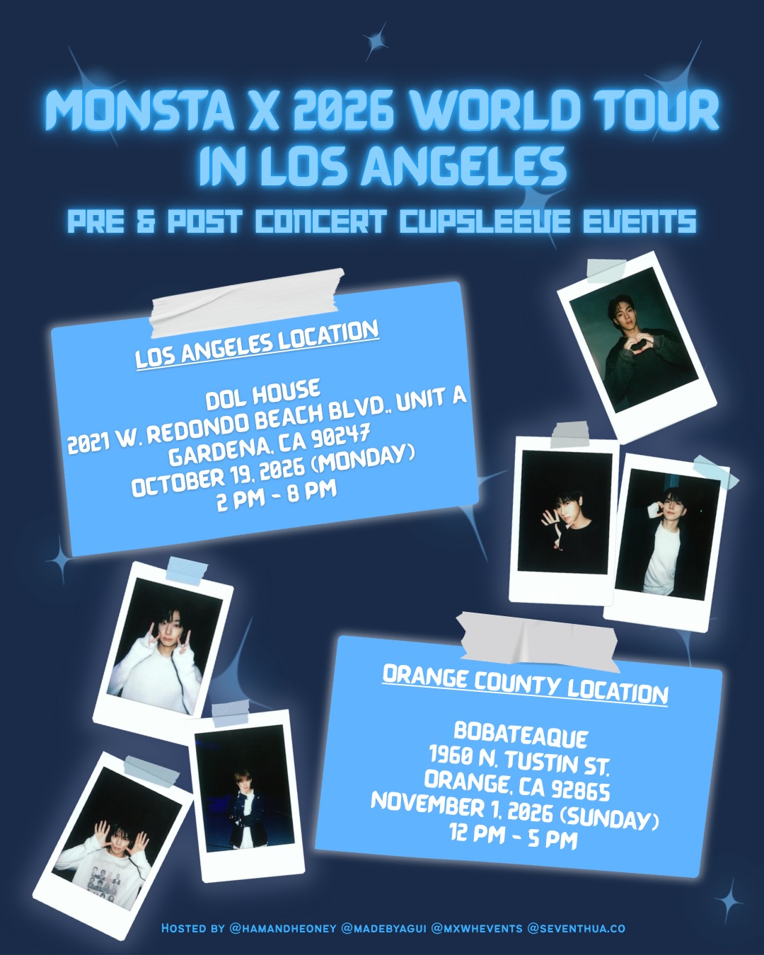 Monsta X Nexus in LA - Pre-Concert Cupsleeve – Gardena, October 19