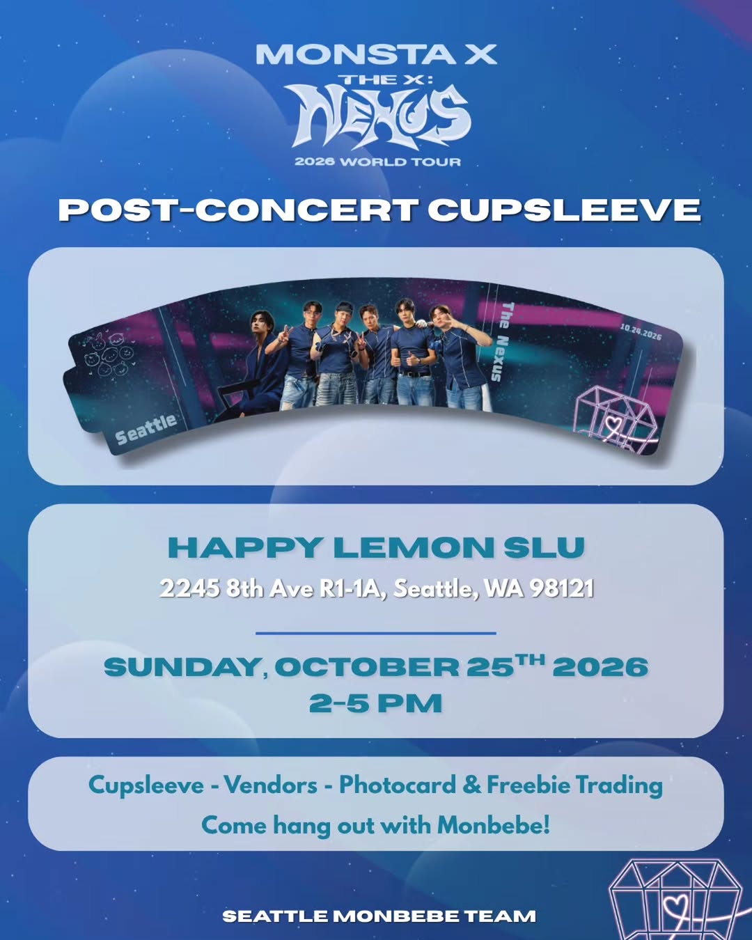 MONSTA X POST CONCERT EVENT – Seattle, October 25, 2026 | Kpop Tracker