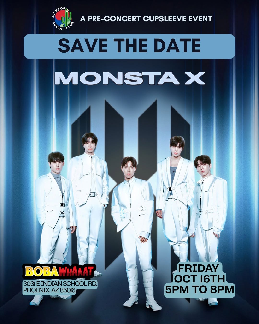 MONSTA X pre-concert cupsleeve event – Phoenix, October 16, 2026