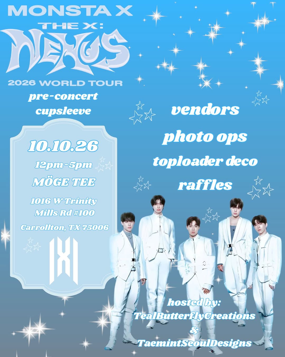MONSTA X PRE-CONCERT CUPSLEEVE EVENT – Carrollton, October 10