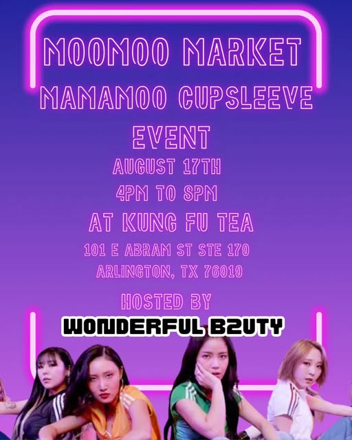 MOOMOO MARKET MAMAMOO CUPSLEEVE EVENT – Arlington, August 17, 2026