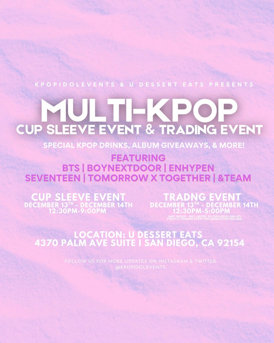 MULTI-KPOP CUP SLEEVE & TRADING EVENT