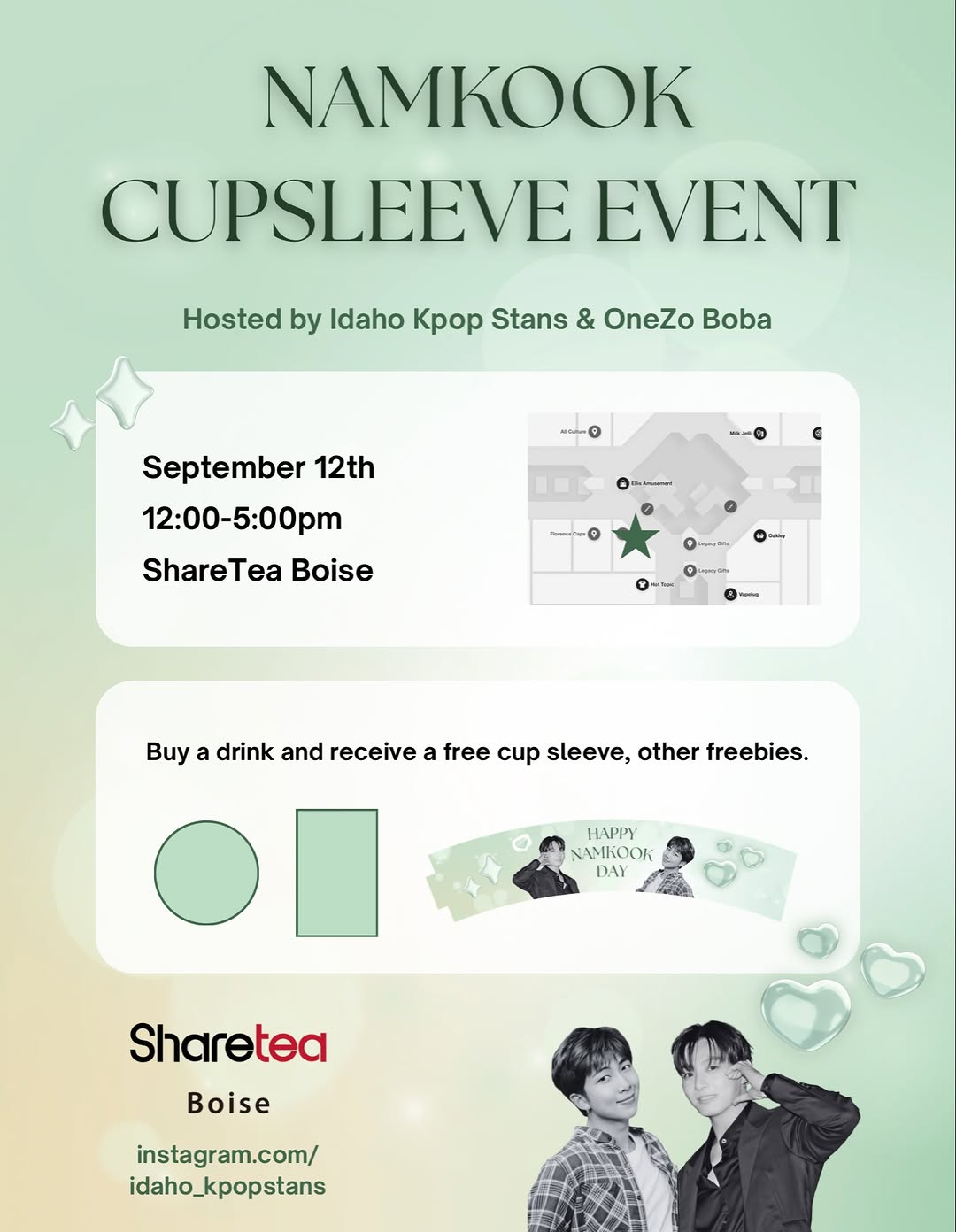Namkook Cupsleeve Event – Boise, September 12, 2026 | Kpop Tracker