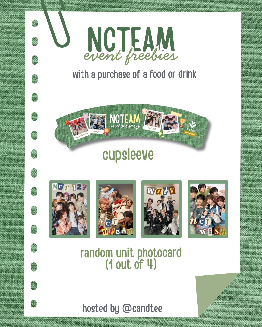 NCTeam Unitversary Cupsleeve Event - Image 4