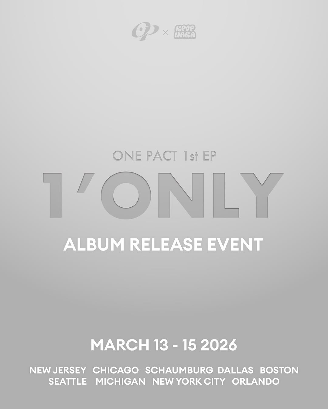ONE PACT 1st EP T'ONLY ALBUM RELEASE EVENT